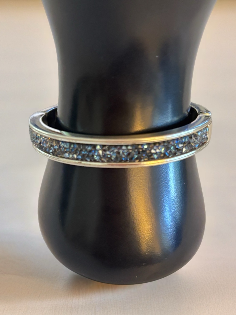 Brighton Blue Drusy Hinged Bangle Bracelet - blue crystals